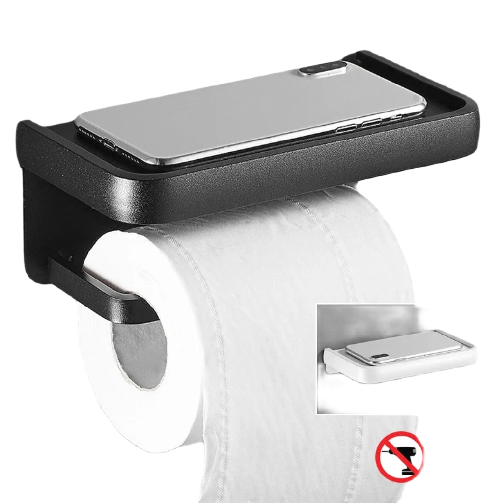 toiletrulleholder sort